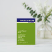 V Header Band - Dunkelblau, Creme und Grün 669900 Visitenkarte (Stehend Vorderseite)