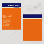 V Header Band - Dunkelblau, Creme und Orange FF660 Visitenkarte (Vorne/Hinten)