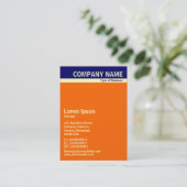 V Header Band - Dunkelblau, Creme und Orange FF660 Visitenkarte (Stehend Vorderseite)