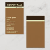 V Header Band - Dunkelbraun, Creme und braun Visitenkarte (Vorne/Hinten)