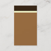 V Header Band - Dunkelbraun, Creme und braun Visitenkarte (Rückseite)