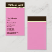 V Header Band - Dunkelbraun, creme und rosa FF99CC Visitenkarte (Vorne/Hinten)