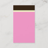 V Header Band - Dunkelbraun, creme und rosa FF99CC Visitenkarte (Rückseite)