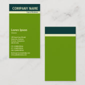 V Header Band - Dunkelgrün, Creme und Grün 669900 Visitenkarte (Vorne/Hinten)