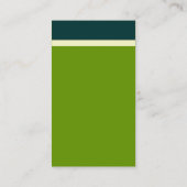 V Header Band - Dunkelgrün, Creme und Grün 669900 Visitenkarte (Rückseite)