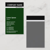 V Header Band - Schwarz mit Dunkelgrün 003300 Visitenkarte (Vorne/Hinten)