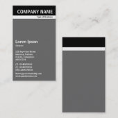 V Header Band - Schwarz mit Grau 66666 Visitenkarte (Vorne/Hinten)