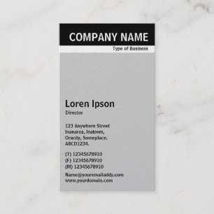 V Header Band - Schwarz mit grauem CCCCCC (Gold) Visitenkarte