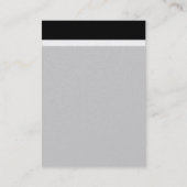 V Header Band - Schwarz mit grauem CCCCCC (Gold) Visitenkarte (Rückseite)