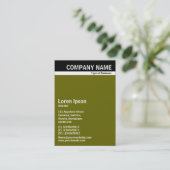 V Header Band - Schwarz mit Grün 66600 Visitenkarte (Stehend Vorderseite)