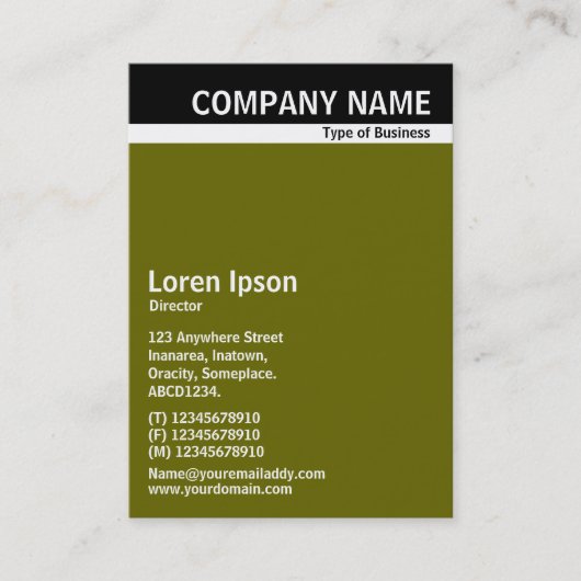 V Header Band - Schwarz mit Grün 66600 Visitenkarte (Vorderseite)