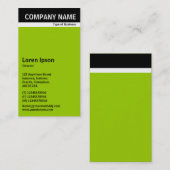 V Header Band - Schwarz mit Grün 99CC00 Visitenkarte (Vorne/Hinten)