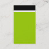 V Header Band - Schwarz mit Grün 99CC00 Visitenkarte (Rückseite)