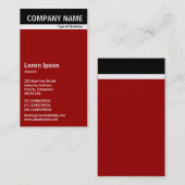 V Header Band - Schwarz mit Maroon 99000 Visitenkarte (Vorne/Hinten)