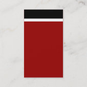 V Header Band - Schwarz mit Maroon 99000 Visitenkarte (Rückseite)