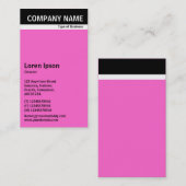 V Header Band - Schwarz mit Rosa FF66CC Visitenkarte (Vorne/Hinten)