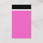 V Header Band - Schwarz mit Rosa FF66CC Visitenkarte (Rückseite)