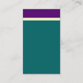 V Header Band - Tief Lila, Creme und Aquamarin Visitenkarte (Rückseite)