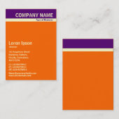 V Header Band - Tief Lila, Creme und Orange Visitenkarte (Vorne/Hinten)
