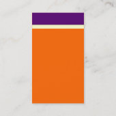 V Header Band - Tief Lila, Creme und Orange Visitenkarte (Rückseite)