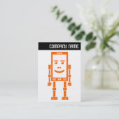 V Header - Robo Phone - Orange Visitenkarte (Stehend Vorderseite)