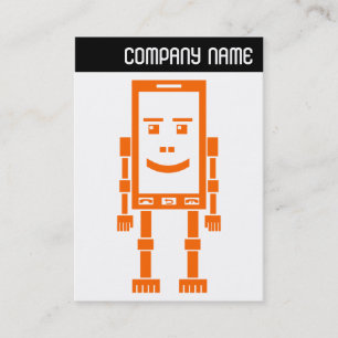 V Header - Robo Phone - Orange Visitenkarte