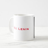 V.I. Lenin - sowjetischer Gewerkschaft-Chef - UdSS Kaffeetasse (Vorderseite Links)