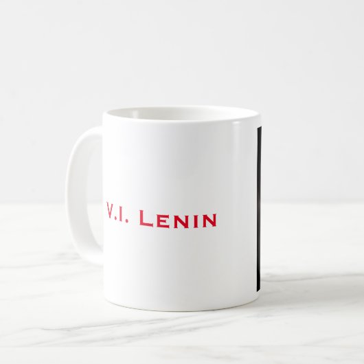 V.I. Lenin - sowjetischer Gewerkschaft-Chef - UdSS Kaffeetasse (Vorderseite Links)