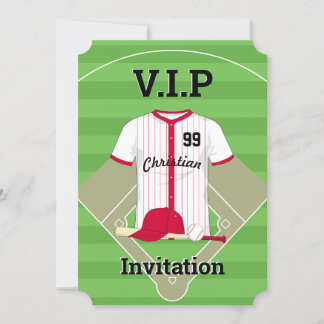 V.I.P Baseball Geburtstag Einladung