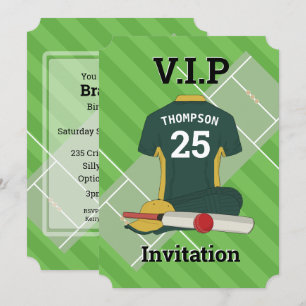 V.I.P Cricket (DGR) Geburtstagspartei Einladung