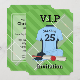 V.I.P Cricket (LBDB) Geburtstagspartei Einladung