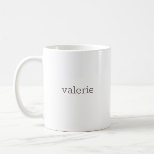 V Initiale florale Monogramm Kaffeetasse (Links)