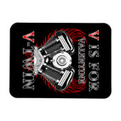 V is for Valentine, V-Twin Motorcycle. Biker Magnet (Horizontal)