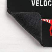 V is for Velociraptor Raptor Funny Dinosaur Boy Me Mousepad (Ecke)