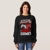 V Is For Video Games Funny Valentine's Day Gamer B Sweatshirt (Vorne ganz)