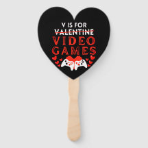 V is for video Games Funny Valentinstag Gamer
