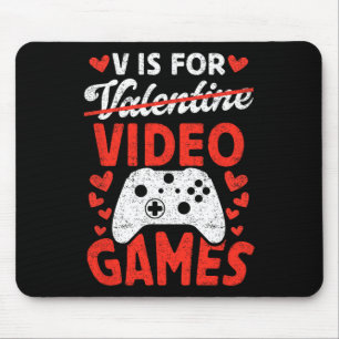 V is for Video Games Game Liebe Anti Valentine's D Mousepad