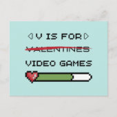 V is for Video Games Postkarte (Vorderseite)