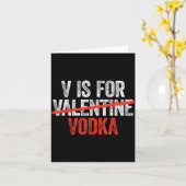V Is For Vodka Shirt Men Women Anti Valentine's Da Karte (Gelbe Blume)