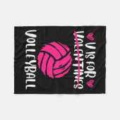 V is for Volleyball Valentine Liebe Valentine39s D Fleecedecke (Vorderseite (Horizontal))
