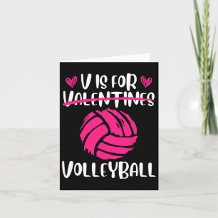 V is for Volleyball Valentine Liebe Valentine39s D Karte