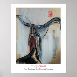 V ist für das Fahrzeug Poster