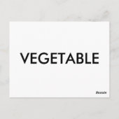 "V" ist für die pflanzliche Alphabet Flashcard Postkarte (Rückseite)