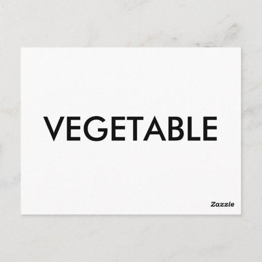 "V" ist für die pflanzliche Alphabet Flashcard Postkarte (Rückseite)