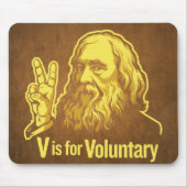 V ist für freiwillige Lysander Spooner Mousepad (Vorne)