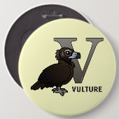 V ist für Geier Button (Vorne & Hinten)