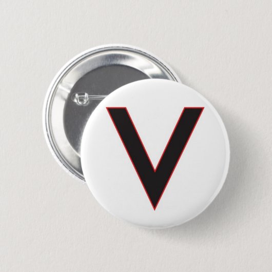 V ist für Sieg Button (Vorne & Hinten)