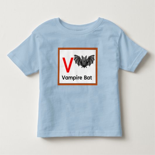 V ist für Vampire Bat Kleinkind T-shirt (Vorderseite)
