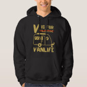 V IST FÜR VANLIFE lustige Geschenkidee Hoodie (Vorderseite)