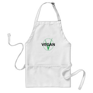 V ist für vegane Schürze für Köche
